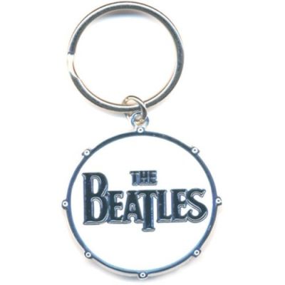 BEATLES ENAMEL DRUM KEYRING