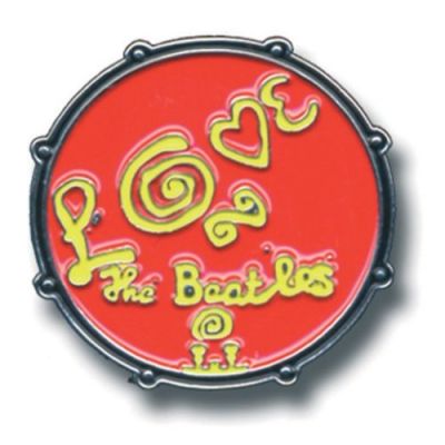 BEATLES DRUM LOVE PIN BADGE