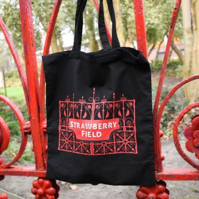 BLACK COTTON TOTE BAG