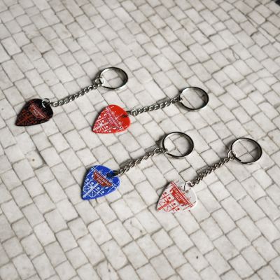 STRAWBERRY FIELD GUITAR PLECTRUM KEYRING